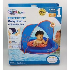 The Original Swim School Perfect Fit Baby Boat With Adj Seat‎ NIB